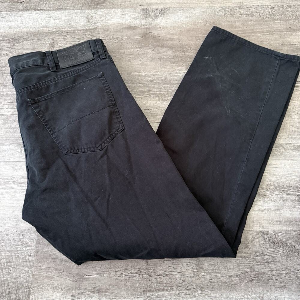 POLO Ralph Lauren 650 Straight Leg Pants Mens 36x30 Black Cotton Twill 5-Pocket